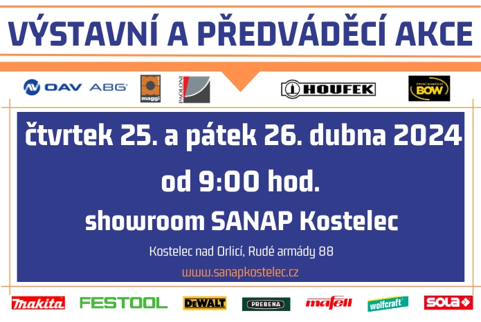 VÝSTAVNÍ A PŘEDVÁDĚCÍ AKCE SANAP 2024